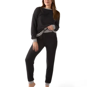 Women's Hacci Matching Pullover Top and Jogger Pants Set