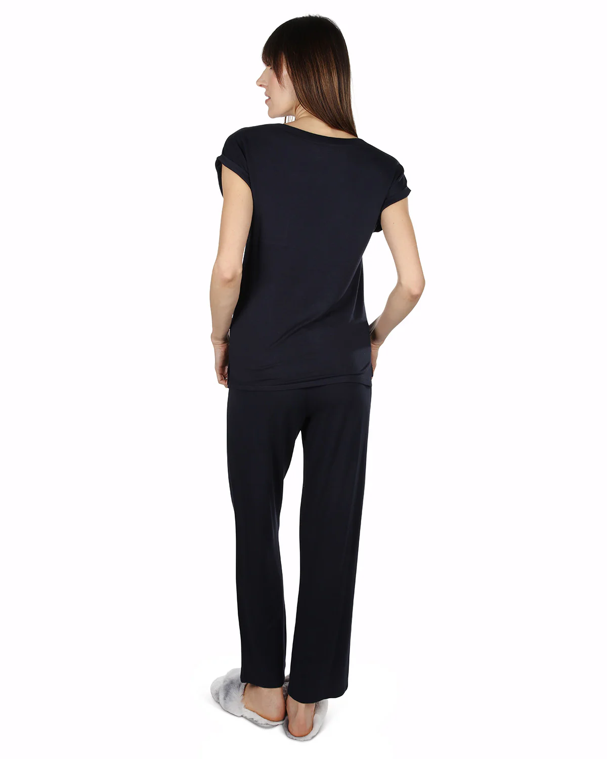 Women's Cap-Sleeve T-Shirt and Matching Pants Set – Image 4