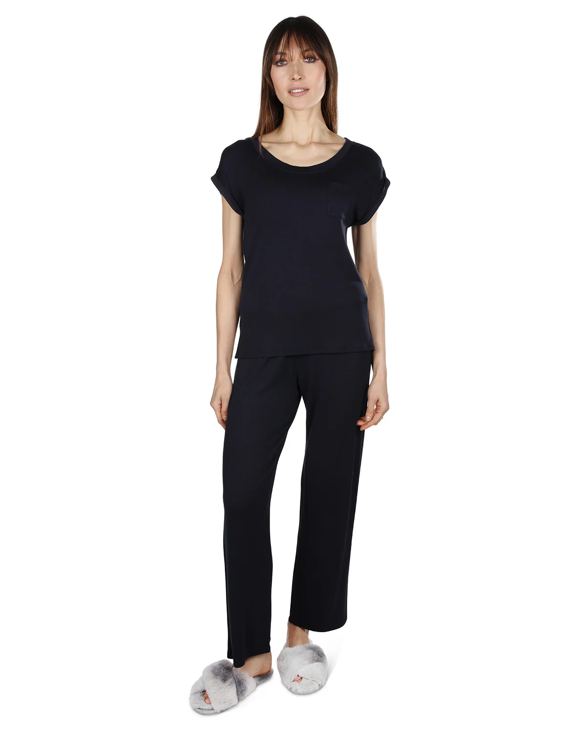 Women's Cap-Sleeve T-Shirt and Matching Pants Set