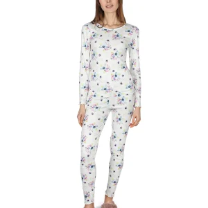 Women's Scalloped Edge Floral Two-Piece PJ Set