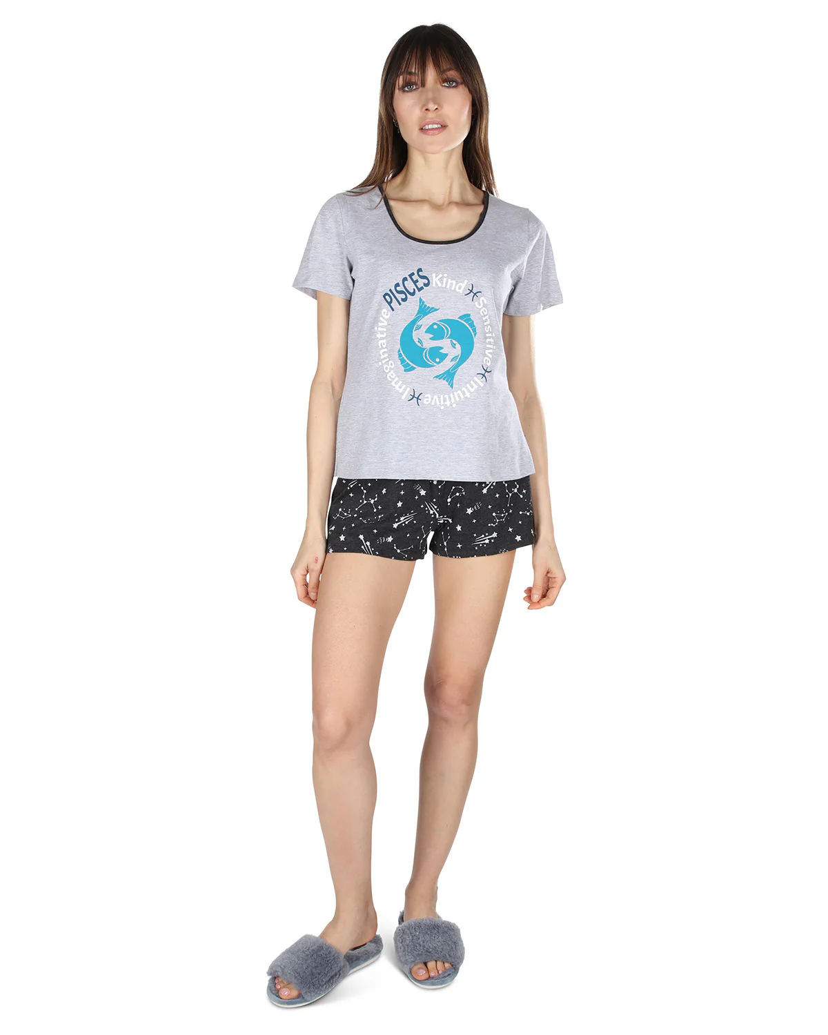 Women's Pisces Zodiac Sign PJ Short Set – Image 2