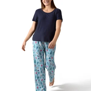 Women's Winter Penguin Two Piece PJ Set in a Bag