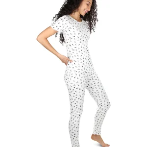 Women's Scalloped Edge Ditsy Floral Two-Piece PJ Set