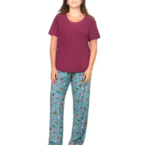 Women's Rodeo Dogs Two Piece Pj Set In A Bag