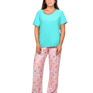 Women's Spa Kitty Two Piece PJ Set In A Bag