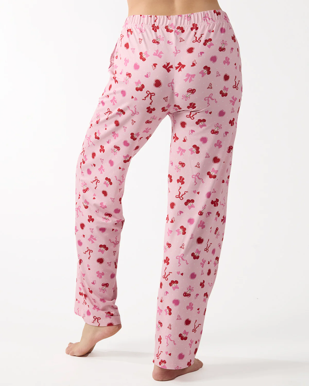 Women's "Cherry & Bows" Pull-On PJ Pant In Bag – Image 5