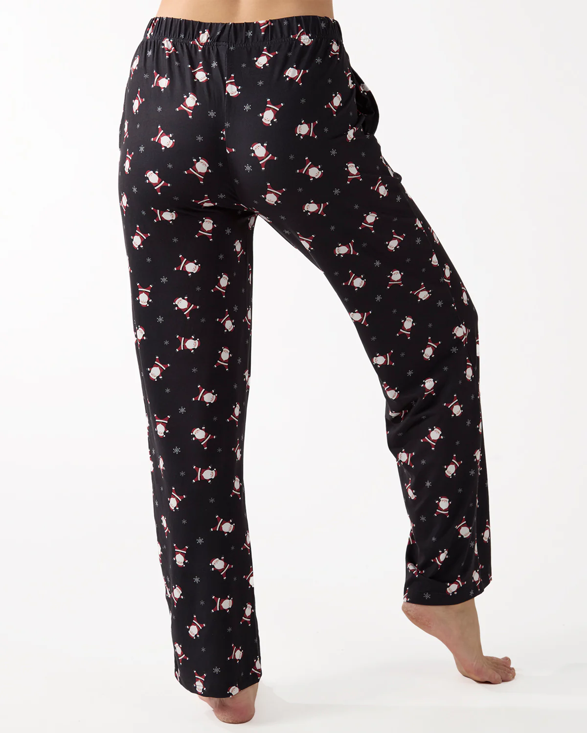 Women's "Tossed Santa" Pull-On PJ in a Bag – Image 6