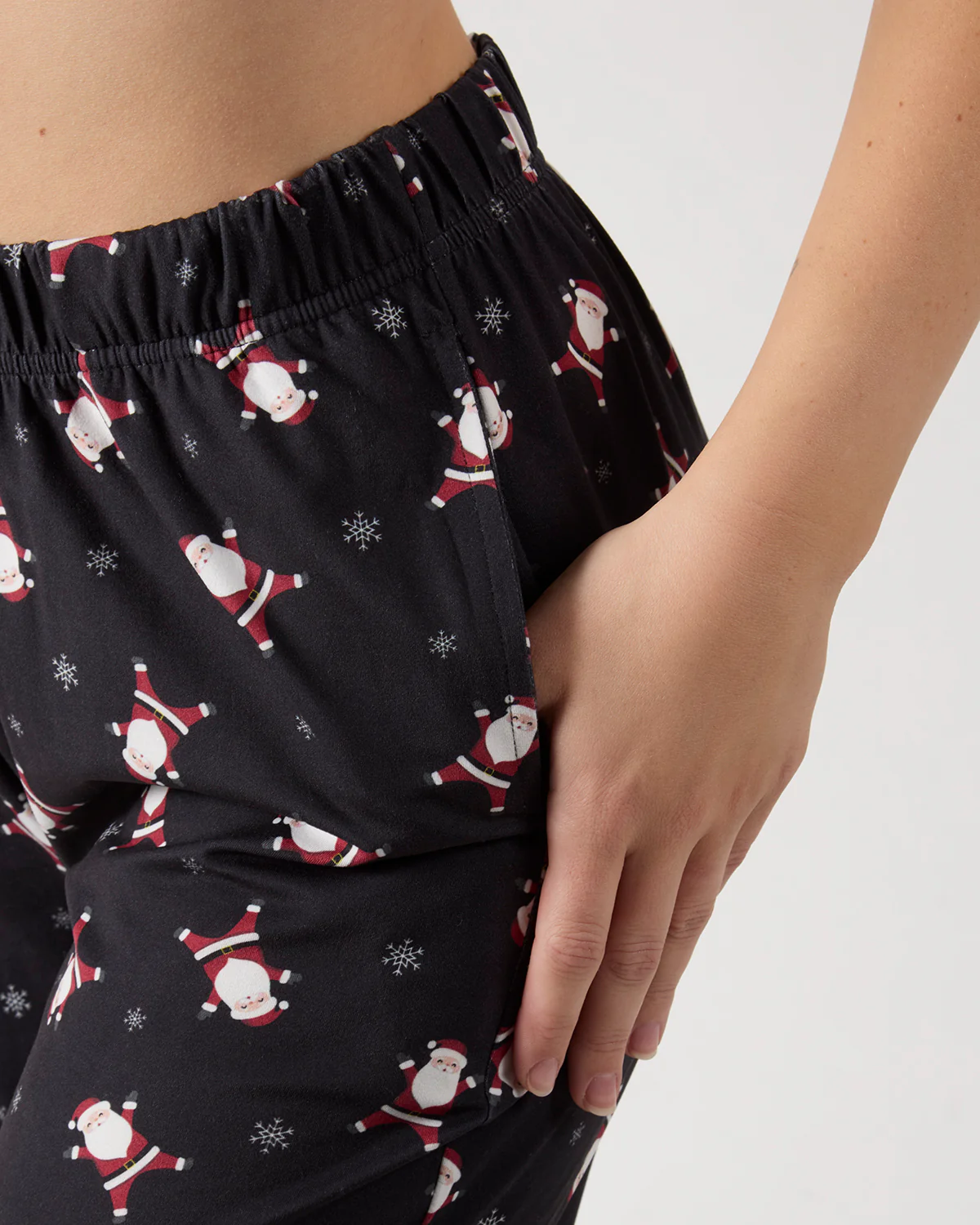 Women's "Tossed Santa" Pull-On PJ in a Bag – Image 7