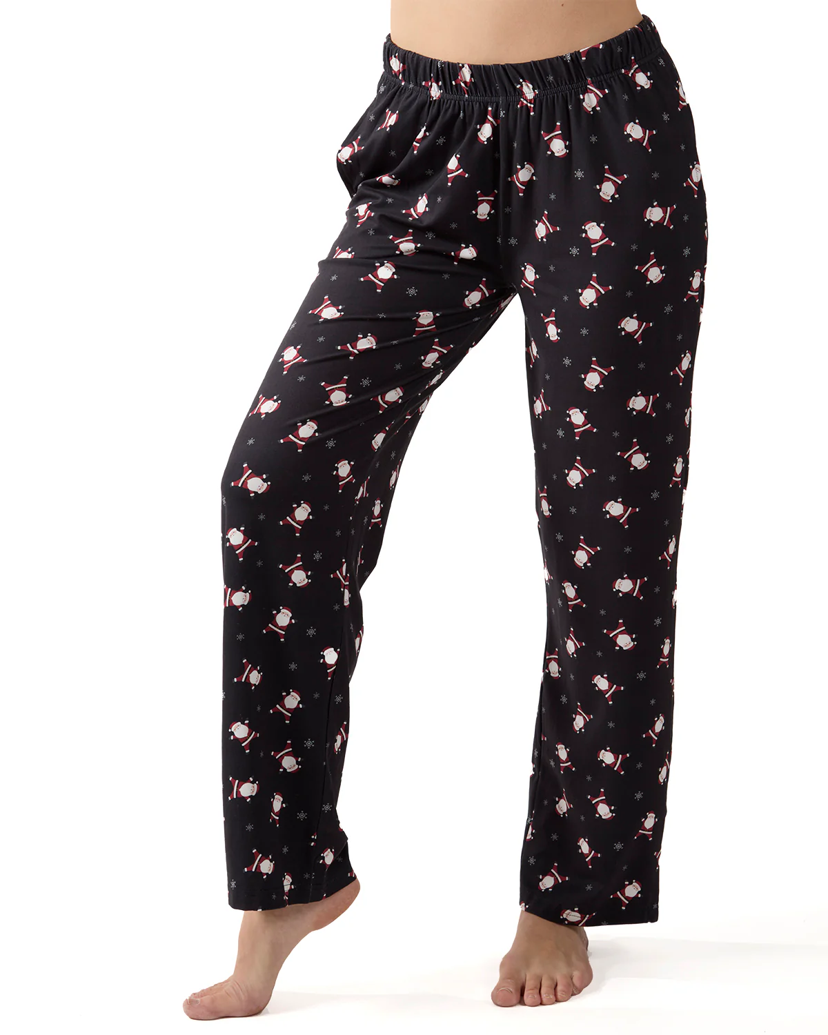 Women's "Tossed Santa" Pull-On PJ in a Bag – Image 2