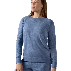 Women's Space Dye Bamboo Blend Baby Terry Pullover