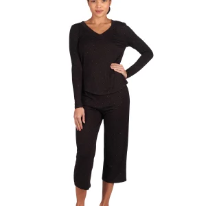 Women's Ultra-Soft Polka Dot Bamboo Blend Long Sleeve Top