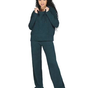 Women's Soft Touch Cozy Knit Drawstring Long Sleeve Hoodie