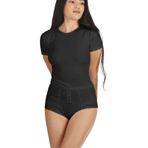Women's Luxe Rib T-Shirt and Full Coverage Brief Set