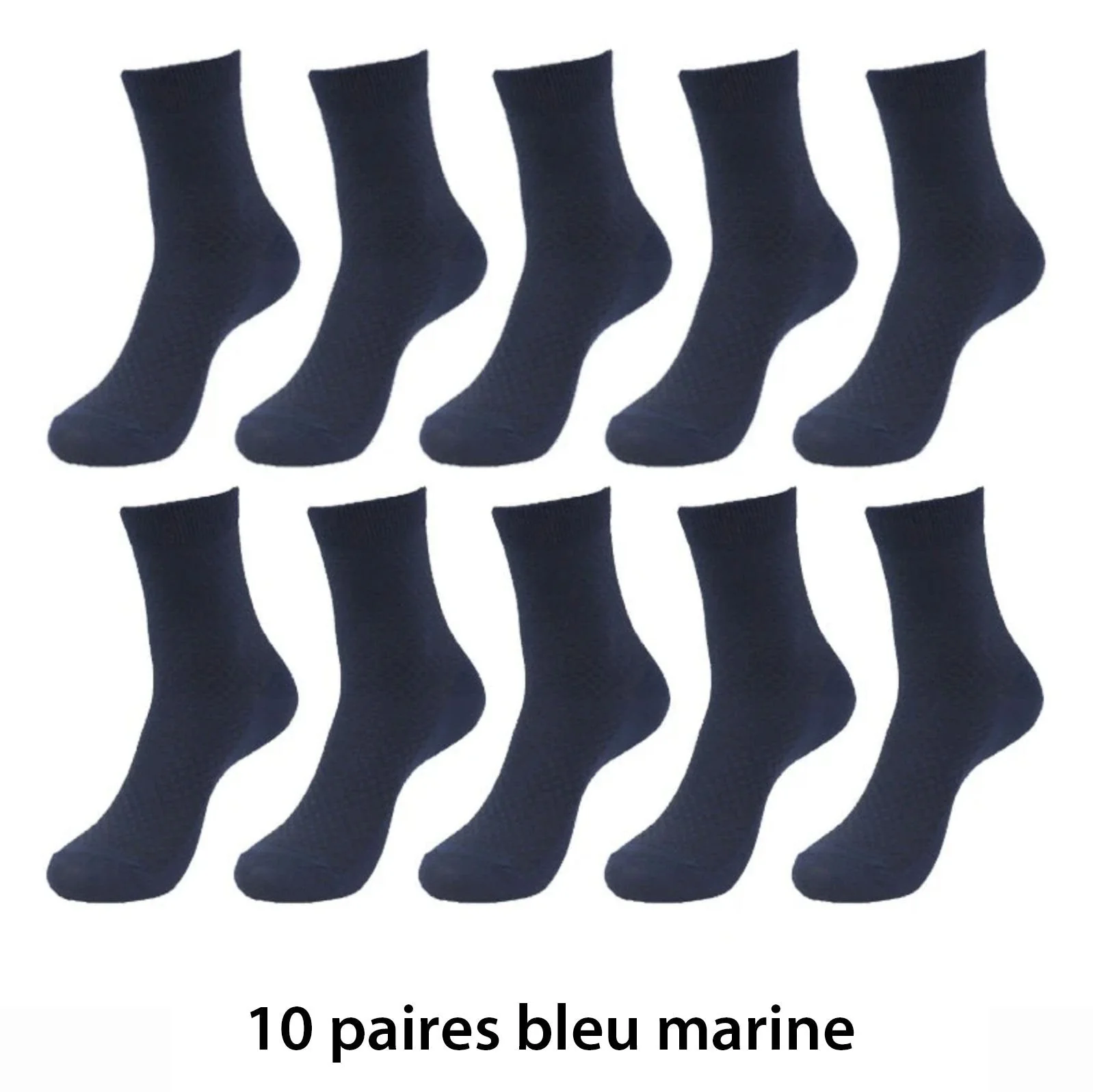 10 paires de chaussettes respirantes en fibres de bambou - Livraison offerte – Image 9