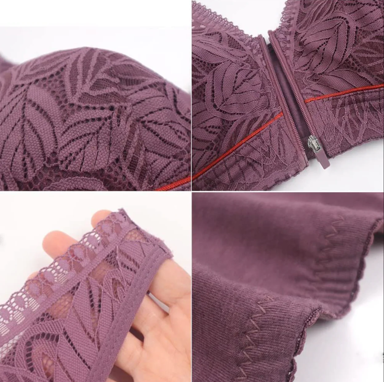 Soutien-gorge en dentelle avec fermeture à l'avant - 1 ACHETÉ = 1 OFFERT – Image 9