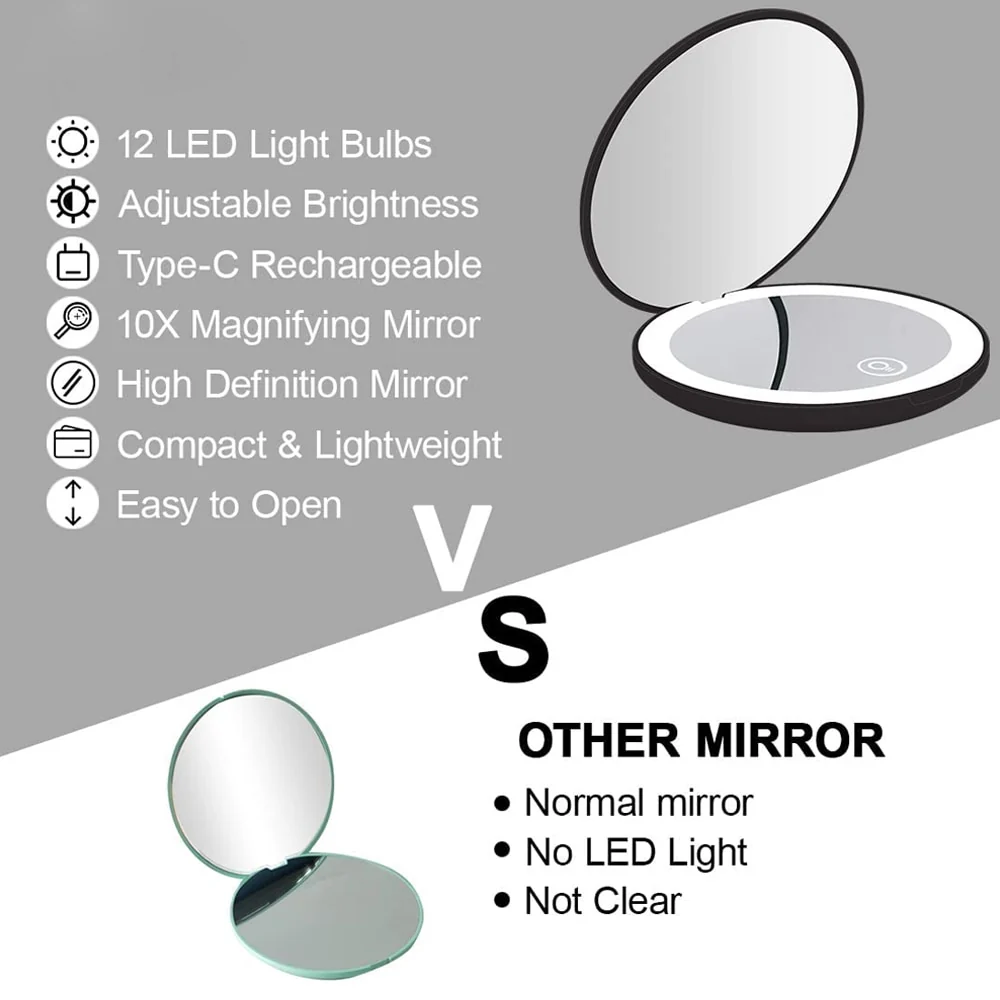 Mini miroir de poche à LED – Image 7