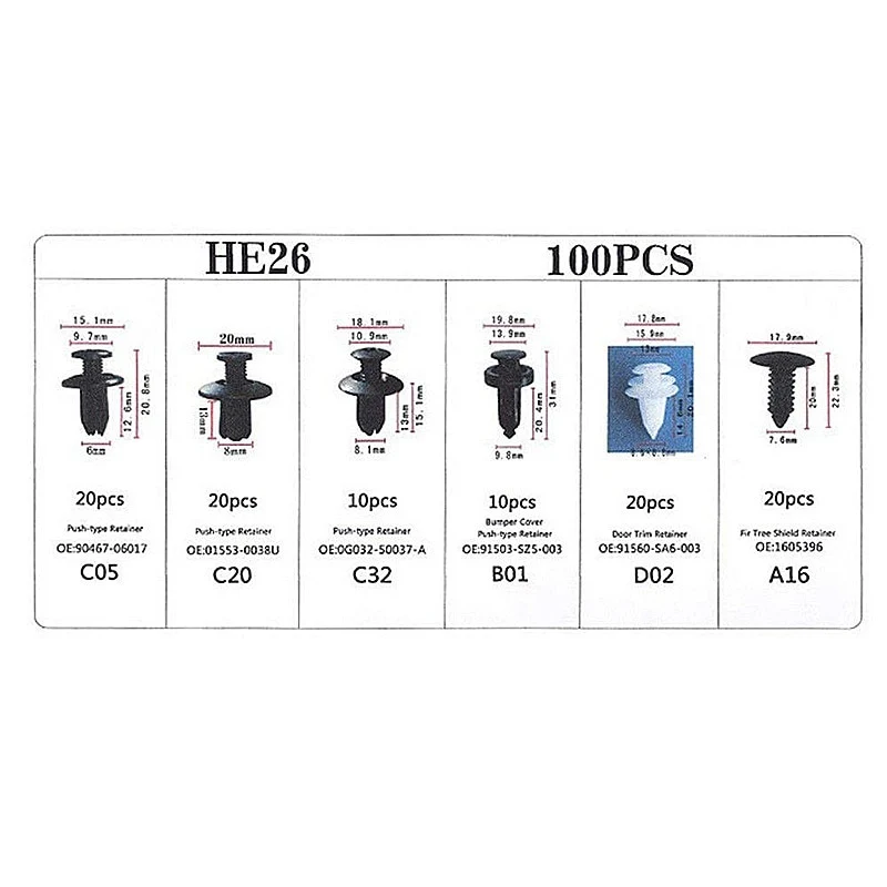 x100 Clips De Fixation Universels – Image 4