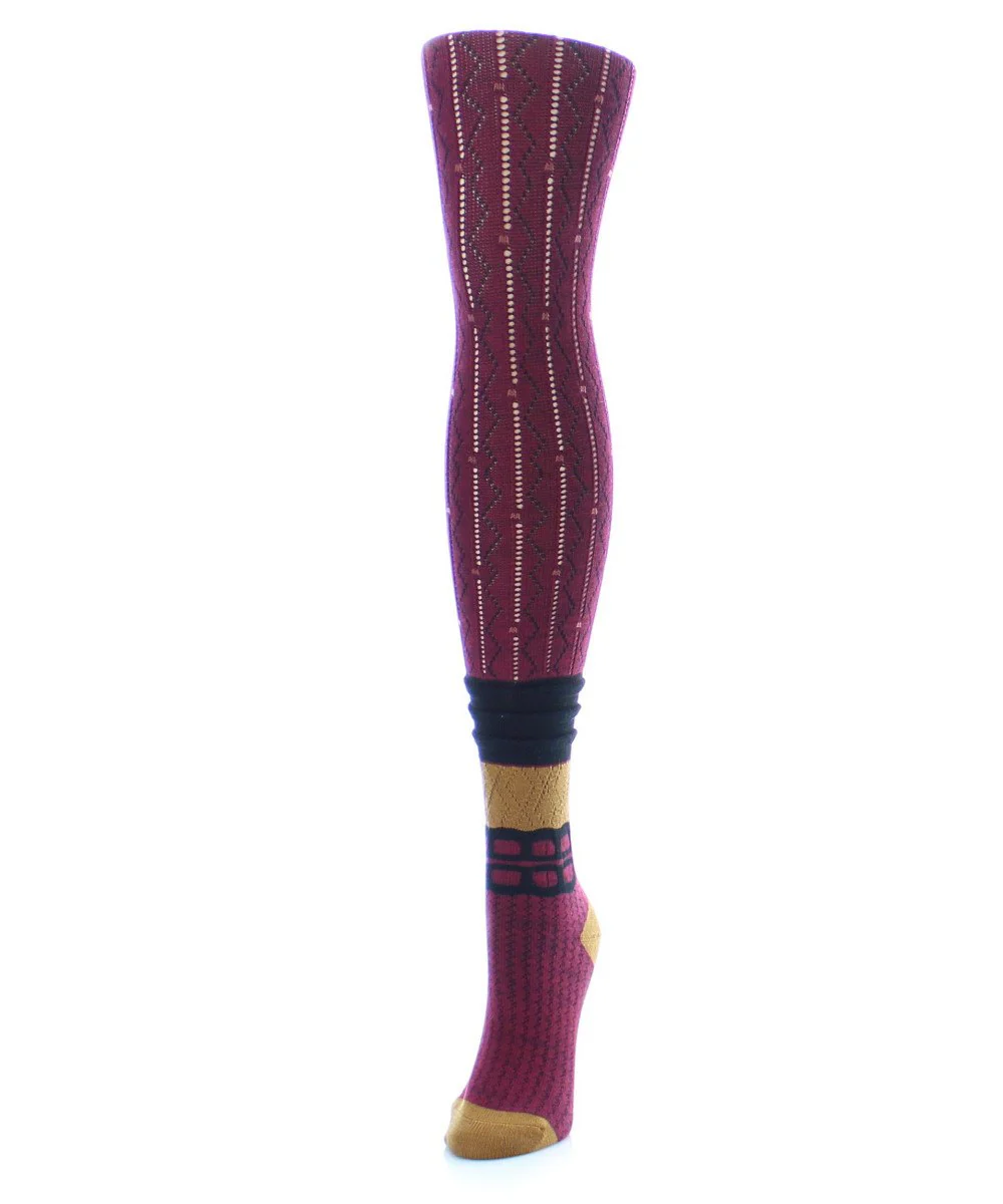 Women's Designernate Cotton Blend Multi-Pattern Sweater Tights – Image 5