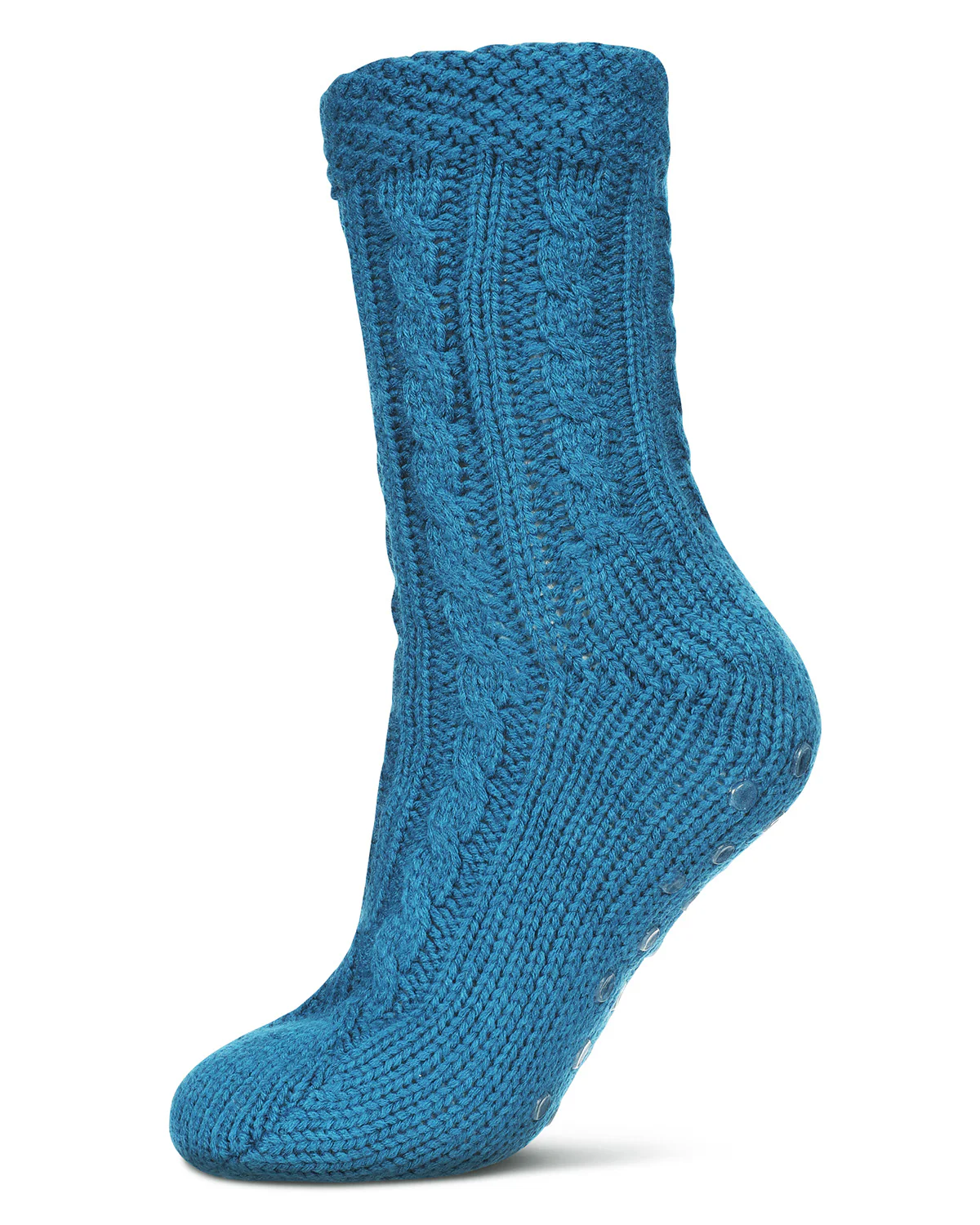 Women's Cable Knit Sherpa-Lined Lounge Sock – Image 2