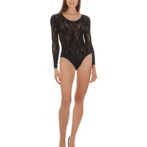 Women's Flirty Floral Long Sleeve Seamless Bodysuit