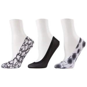 Women's 3 Pair Pack Dandelion Fine Edge Shoe Liner Socks