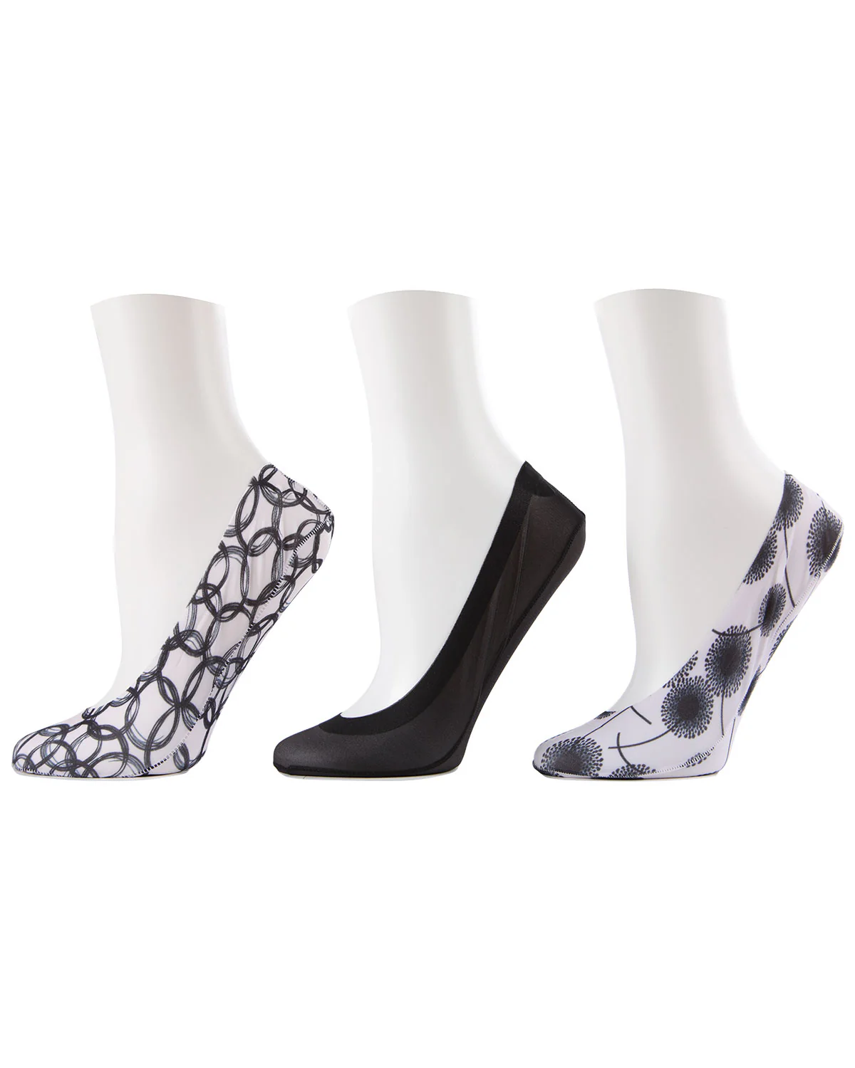 Women's 3 Pair Pack Dandelion Fine Edge Shoe Liner Socks