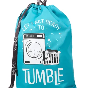 Lets Get Ready To Tumble Laundry Wash Bag with Shoulder Strap