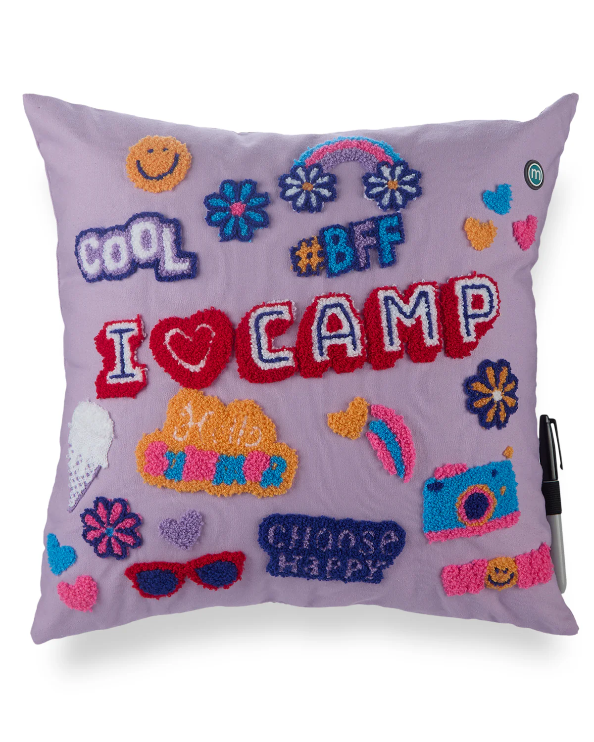 Girls Ultra-Soft "Emoji" Autograph Pillow with Marker – Image 2