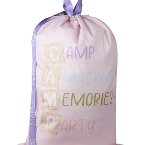 Girls "Camp Party" Laundry Bag with Shoulder Strap