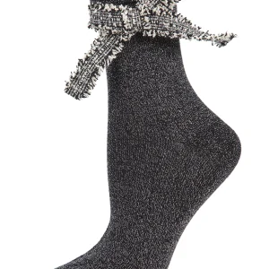 Women's Glitter Dream Bow Cotton Blend Anklet Sock