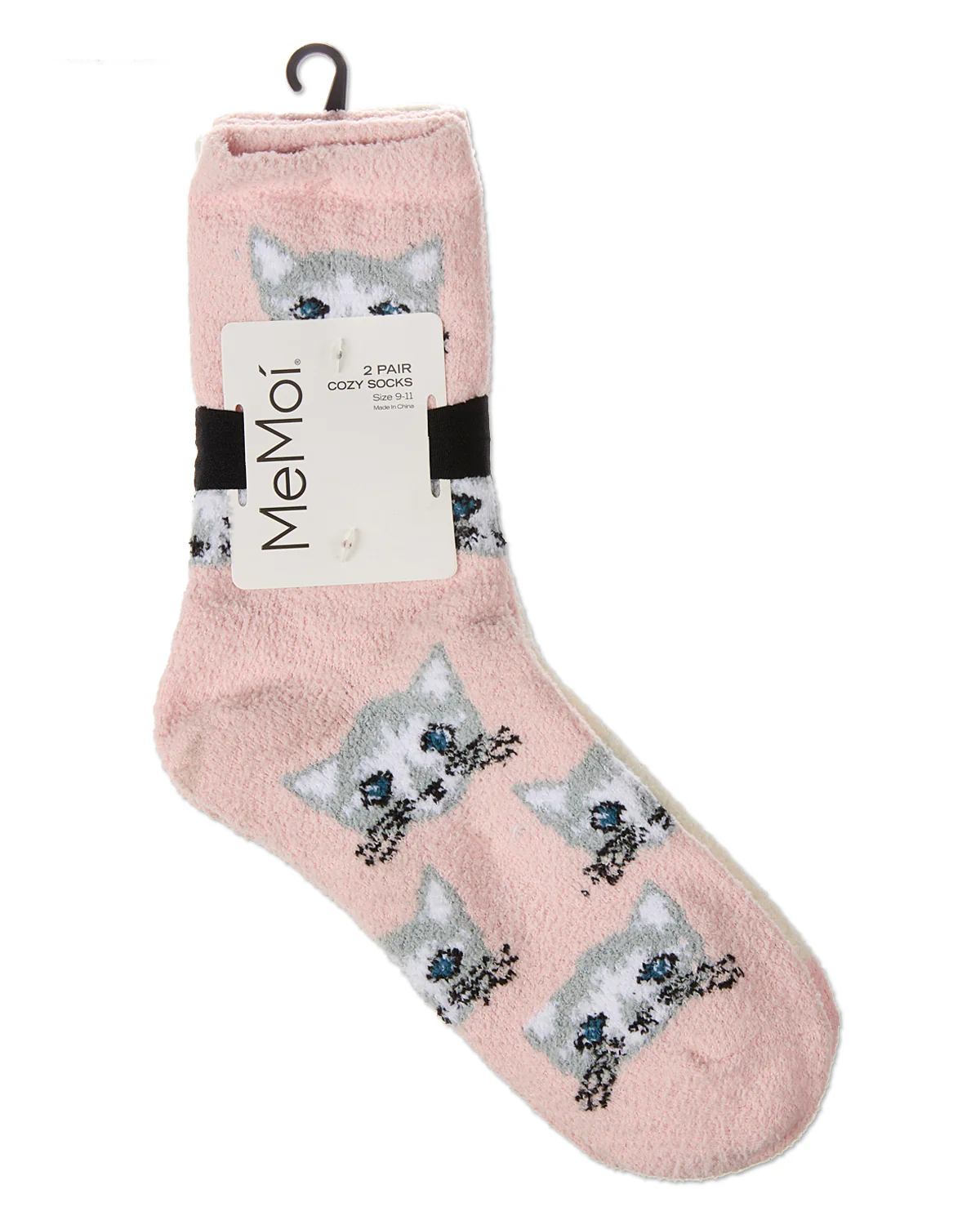 2 Pair Women's "Cats" Conversational Cozy Crew Sock – Image 5