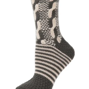 Women's Cable Twist Sweater Knit Soft Cozy Crew Socks