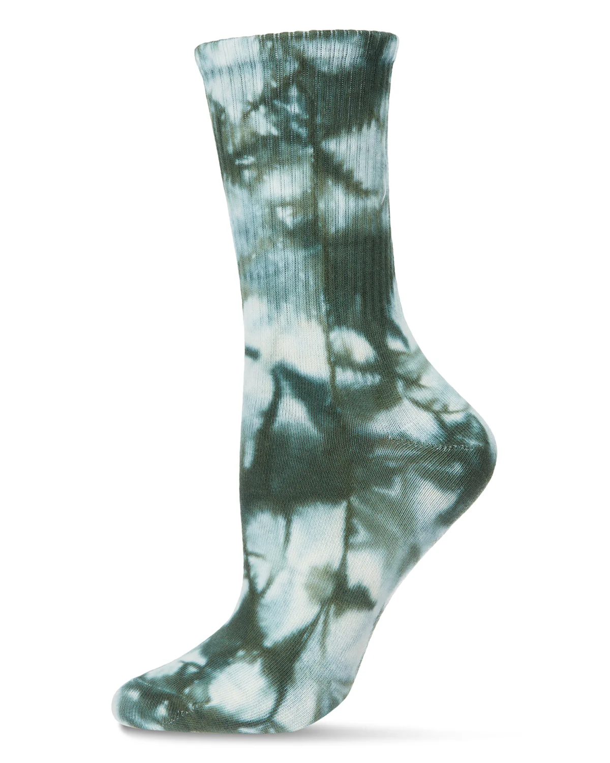 Women's Tie Dye Athletic Rib Cotton Blend Crew Socks