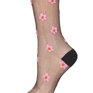 Women's Delightful Daisies Sheer Crew Socks