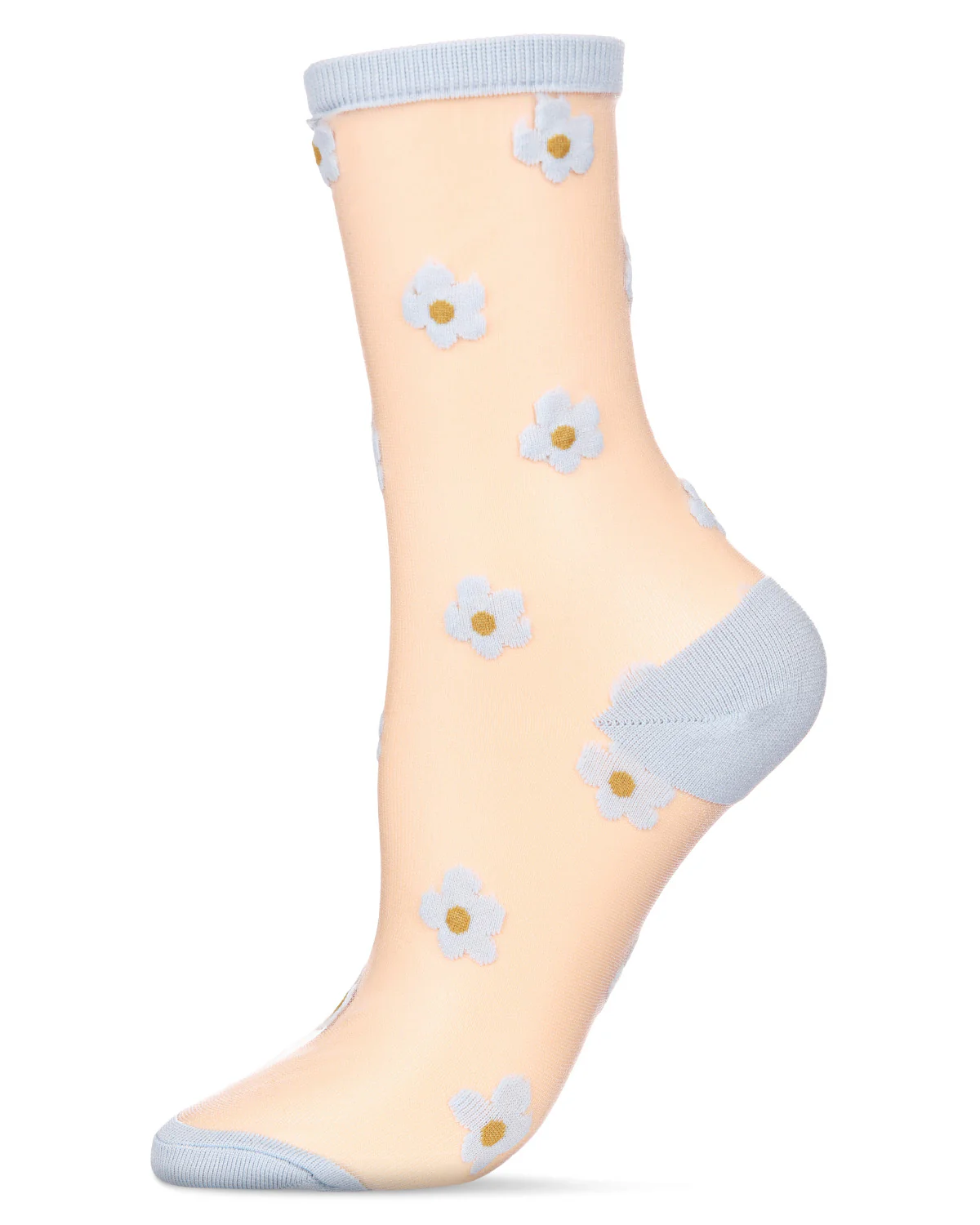 Women's Delightful Daisies Sheer Crew Socks – Image 5