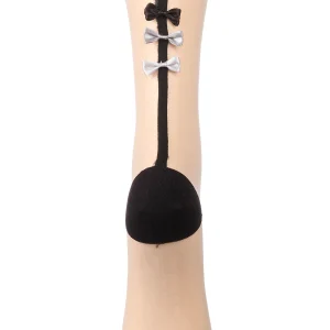 Women's Triple Bow Back Sheer Crew Socks