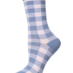 Women's Gingham Checkerboard Crew Socks