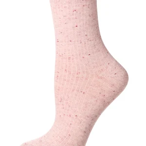 Women's Vintage Ribbed Multi-Flecked Lettuce Edge Crew Sock