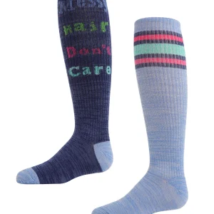 Messy Hair Don’t Care Knee High Socks 2-Pack