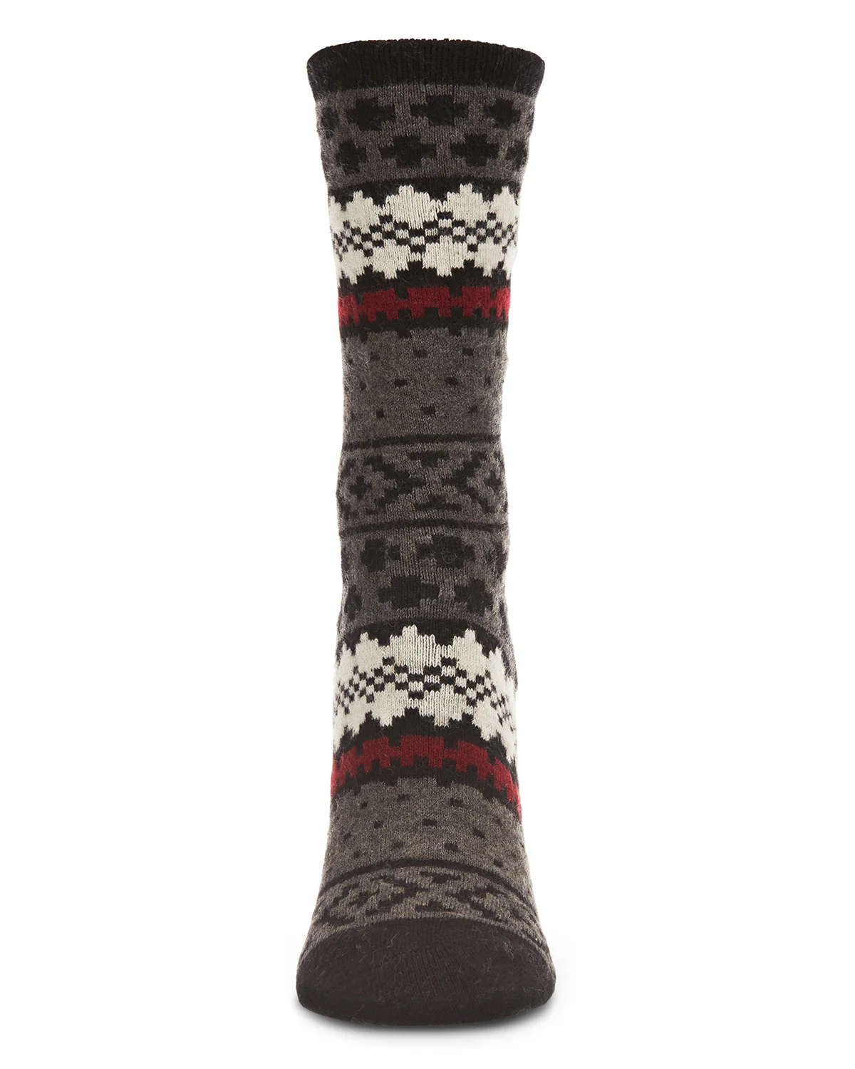 Women's Winter Fair Isle Cashmere Blend Crew Socks – Image 3