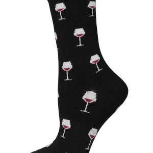Women's Wine-Themed Cashmere Blend Novelty Crew Socks