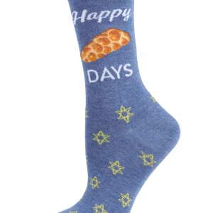 Happy Challah Days Holiday Crew Socks