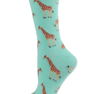 Giraffes Bamboo Blend Crew Socks