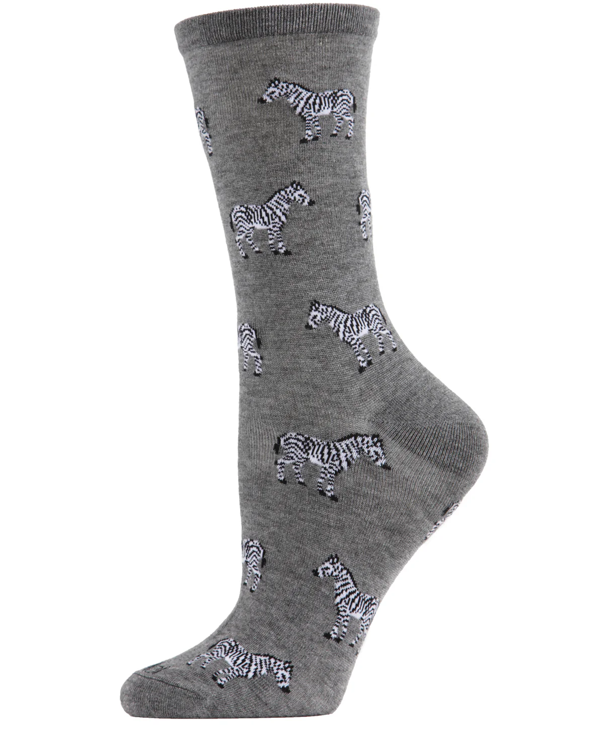 Zebras Bamboo Blend Crew Socks