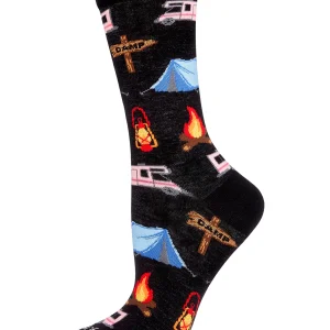 Happy Camper Bamboo Blend Crew Socks