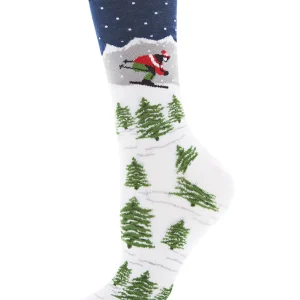 Women's Winter Wonderland Holiday Bamboo Blend Crew Socks