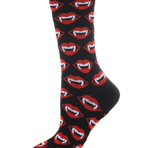 Vampire Lips Novelty Crew Socks