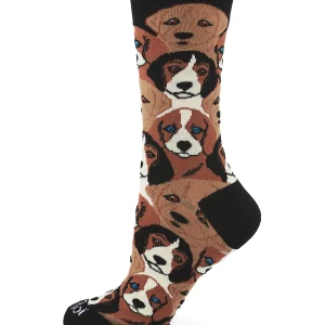Women's Puppy Bamboo Blend Crew Socks