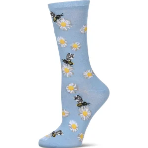 Daisy Bees Bamboo Blend Crew Sock