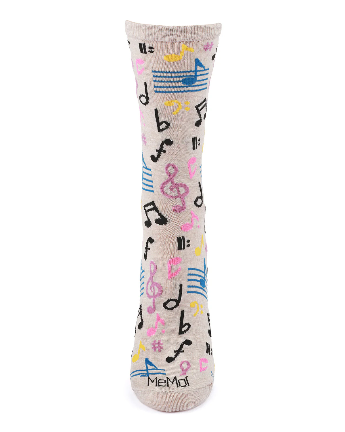 Musical Notes Bamboo Blend Crew Sock – Image 4
